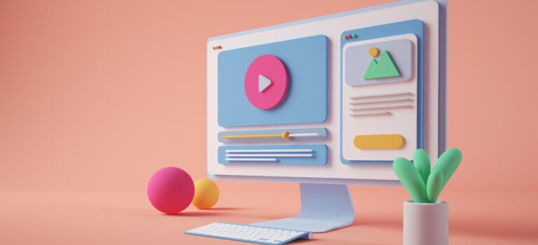 Les tendances marketing à suivre pour rester compétitif Ordinateur 3d avec une page marketing